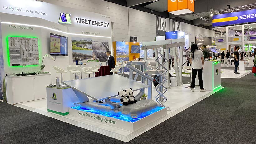 Stand Mibet - une large gamme de produits de rayonnage solaire