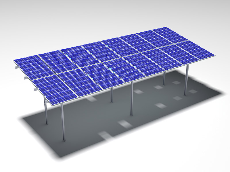 panneaux solaires montés au sol