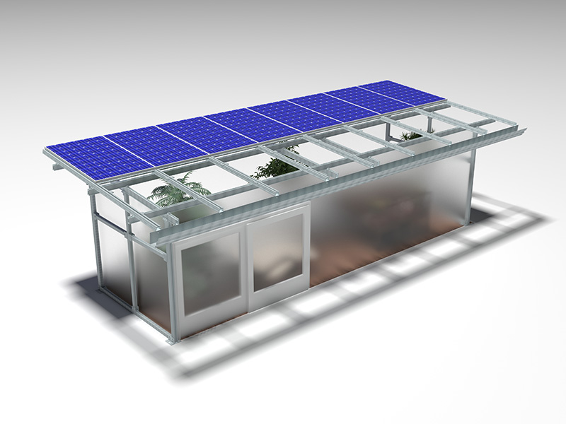 Panneaux solaires de jardin d'hiver
